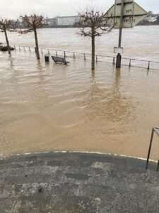 Hochwasser in Bonn-Beuel, Januar 2025